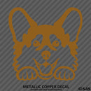 Peeking Corgi Puppy Dog Vinyl Decal - S4S Designs