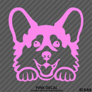 Peeking Corgi Puppy Dog Vinyl Decal - S4S Designs