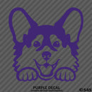 Peeking Corgi Puppy Dog Vinyl Decal - S4S Designs