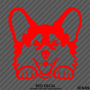 Peeking Corgi Puppy Dog Vinyl Decal - S4S Designs