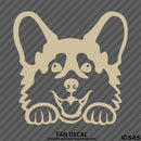 Peeking Corgi Puppy Dog Vinyl Decal - S4S Designs