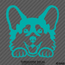 Peeking Corgi Puppy Dog Vinyl Decal - S4S Designs