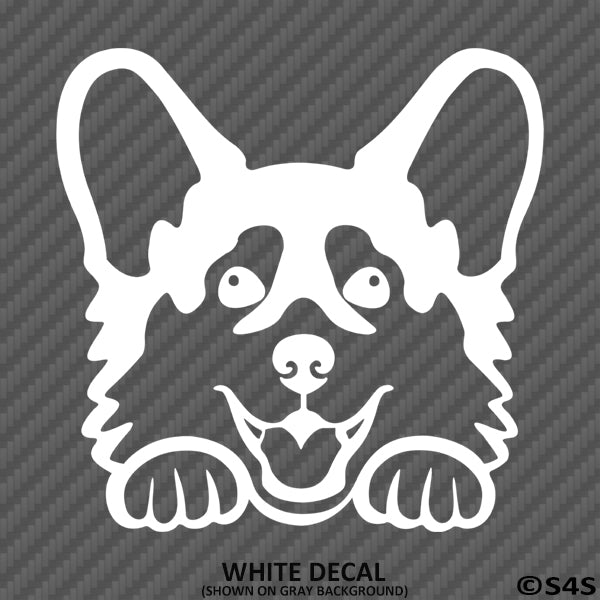 Peeking corgi car decal clearance