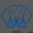 Peeking Dachshund Puppy Dog Vinyl Decal - S4S Designs
