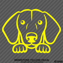 Peeking Dachshund Puppy Dog Vinyl Decal - S4S Designs