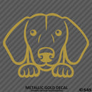 Peeking Dachshund Puppy Dog Vinyl Decal - S4S Designs