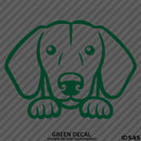 Peeking Dachshund Puppy Dog Vinyl Decal - S4S Designs