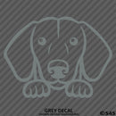 Peeking Dachshund Puppy Dog Vinyl Decal - S4S Designs