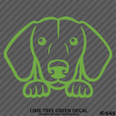 Peeking Dachshund Puppy Dog Vinyl Decal - S4S Designs