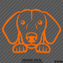 Peeking Dachshund Puppy Dog Vinyl Decal - S4S Designs