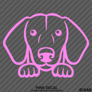 Peeking Dachshund Puppy Dog Vinyl Decal - S4S Designs