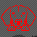 Peeking Dachshund Puppy Dog Vinyl Decal - S4S Designs