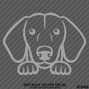 Peeking Dachshund Puppy Dog Vinyl Decal - S4S Designs