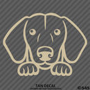 Peeking Dachshund Puppy Dog Vinyl Decal - S4S Designs