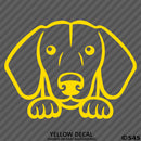 Peeking Dachshund Puppy Dog Vinyl Decal - S4S Designs