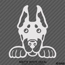 Peeking Doberman Pinscher Puppy Dog Vinyl Decal - S4S Designs