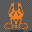 Peeking Doberman Pinscher Puppy Dog Vinyl Decal - S4S Designs