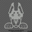 Peeking Doberman Pinscher Puppy Dog Vinyl Decal - S4S Designs