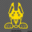 Peeking Doberman Pinscher Puppy Dog Vinyl Decal - S4S Designs