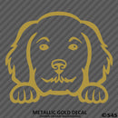 Peeking Golden Doodle Puppy Dog Vinyl Decal - S4S Designs