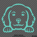 Peeking Golden Doodle Puppy Dog Vinyl Decal - S4S Designs