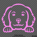 Peeking Golden Doodle Puppy Dog Vinyl Decal - S4S Designs