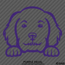 Peeking Golden Doodle Puppy Dog Vinyl Decal - S4S Designs