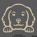 Peeking Golden Doodle Puppy Dog Vinyl Decal - S4S Designs