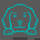 Peeking Golden Doodle Puppy Dog Vinyl Decal - S4S Designs
