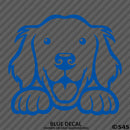 Peeking Golden Retriever Puppy Dog Vinyl Decal - S4S Designs