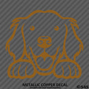 Peeking Golden Retriever Puppy Dog Vinyl Decal - S4S Designs