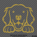 Peeking Golden Retriever Puppy Dog Vinyl Decal - S4S Designs