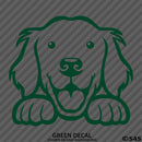 Peeking Golden Retriever Puppy Dog Vinyl Decal - S4S Designs