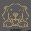 Peeking Golden Retriever Puppy Dog Vinyl Decal - S4S Designs