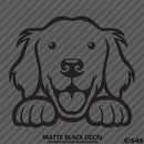 Peeking Golden Retriever Puppy Dog Vinyl Decal - S4S Designs