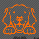 Peeking Golden Retriever Puppy Dog Vinyl Decal - S4S Designs
