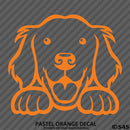 Peeking Golden Retriever Puppy Dog Vinyl Decal - S4S Designs