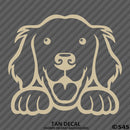 Peeking Golden Retriever Puppy Dog Vinyl Decal - S4S Designs
