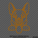Peeking German Shepherd Puppy Dog Vinyl Decal - S4S Designs