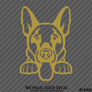 Peeking German Shepherd Puppy Dog Vinyl Decal - S4S Designs
