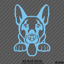 Peeking German Shepherd Puppy Dog Vinyl Decal - S4S Designs