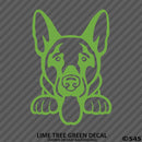 Peeking German Shepherd Puppy Dog Vinyl Decal - S4S Designs