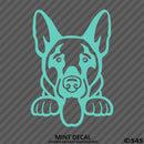Peeking German Shepherd Puppy Dog Vinyl Decal - S4S Designs
