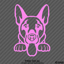 Peeking German Shepherd Puppy Dog Vinyl Decal - S4S Designs
