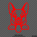 Peeking German Shepherd Puppy Dog Vinyl Decal - S4S Designs