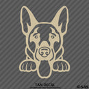Peeking German Shepherd Puppy Dog Vinyl Decal - S4S Designs