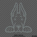 Peeking Great Dane Puppy Dog Vinyl Decal - S4S Designs