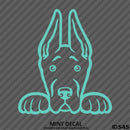 Peeking Great Dane Puppy Dog Vinyl Decal - S4S Designs