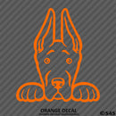 Peeking Great Dane Puppy Dog Vinyl Decal - S4S Designs