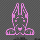 Peeking Great Dane Puppy Dog Vinyl Decal - S4S Designs